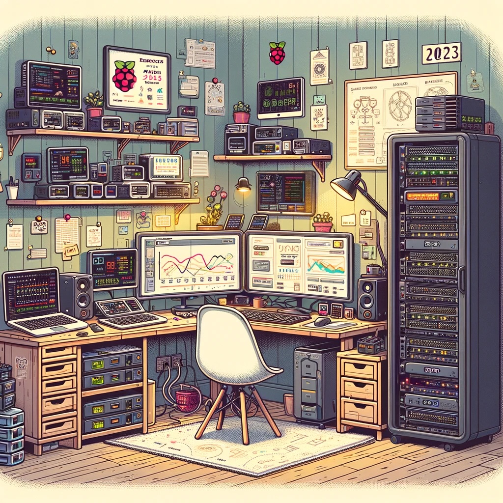 Homelab, Illustrated By DALL·E